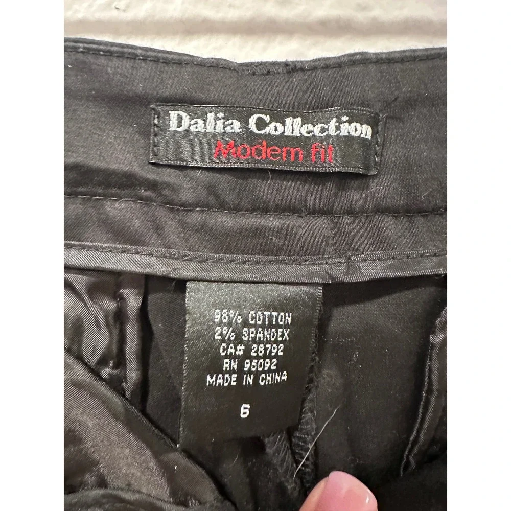 Dalia Collection Womens Black Scalloped Hem Modern Fit Shorts Size 6‎ Pockets